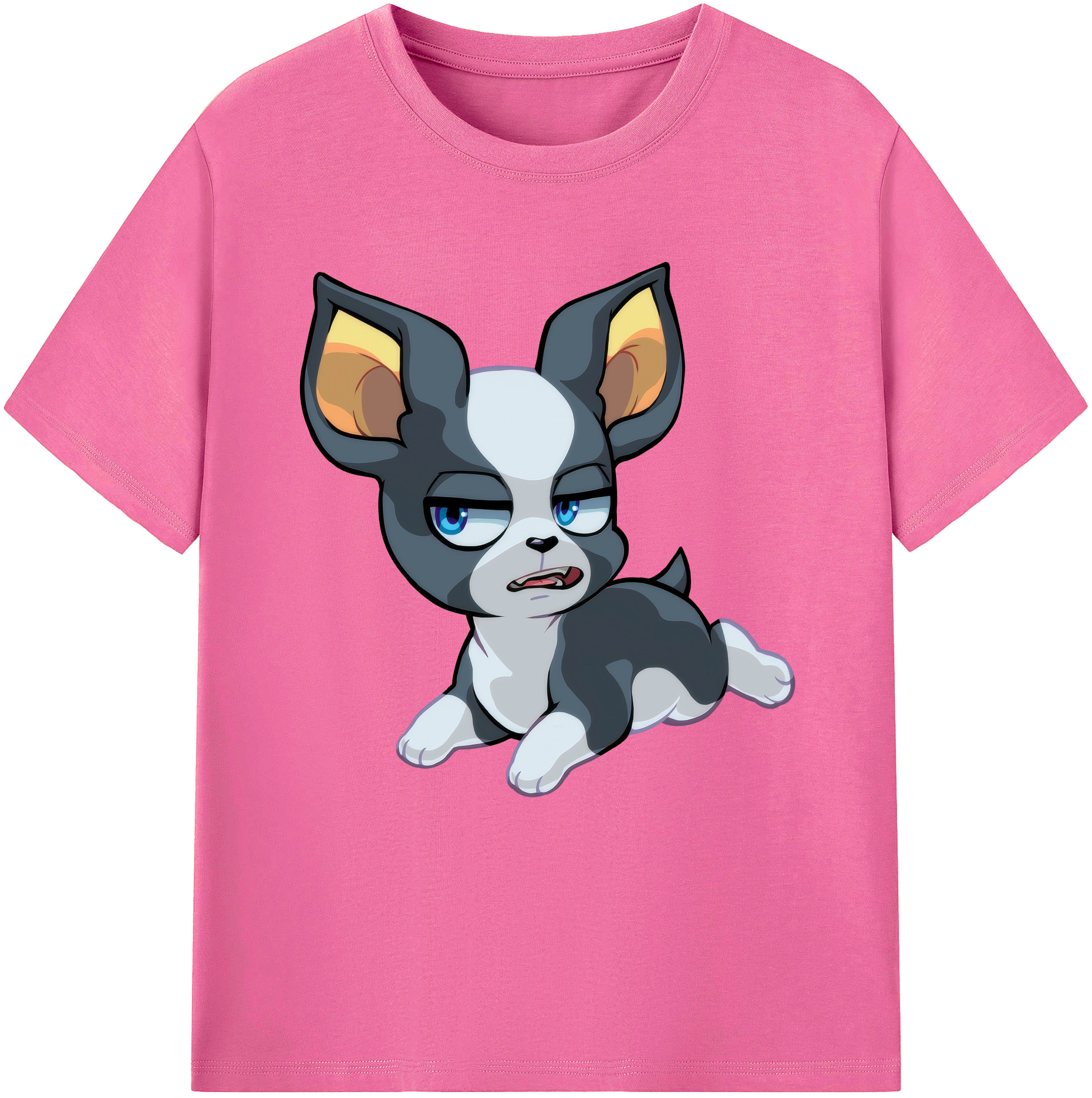 （画像用） ジョジョの奇妙な冒険 イギー JoJo's Bizarre Adventure Iggy レディースカジュアルプリントTシャツ（綿100％）
